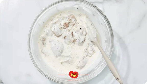 مرغ سوخاری با پودر کرانچی