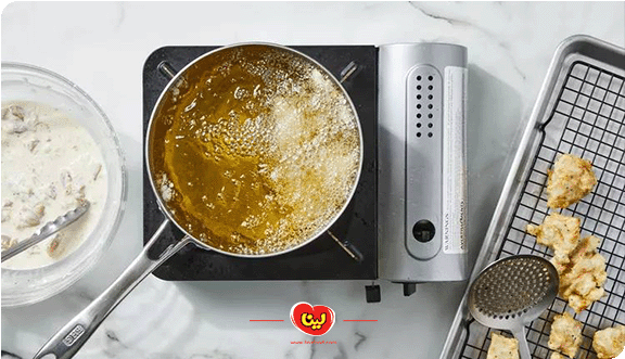 مرغ سوخاری با پودر کرانچی