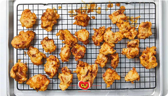 مرغ سوخاری با پودر کرانچی