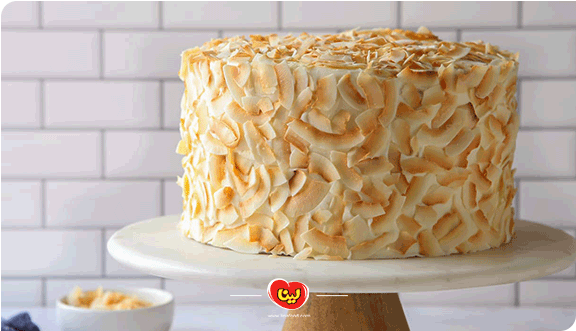 کیک نارگیلی با ویفر