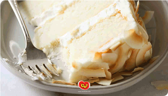 کیک نارگیلی با ویفر