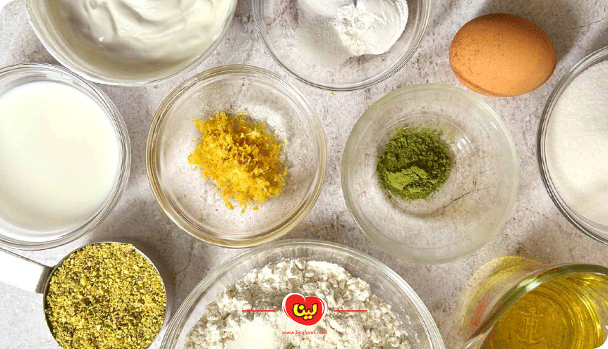 چیزکیک پسته با بیسکوئیت