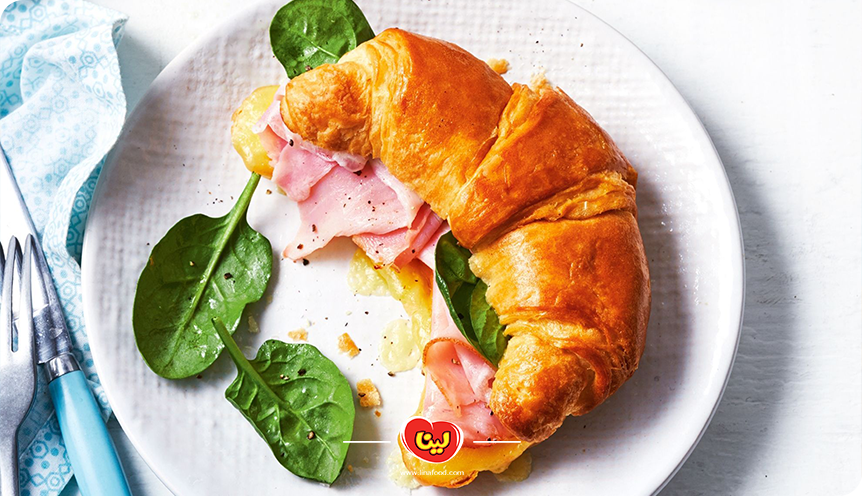 طرز تهیه کروسان ژامبون