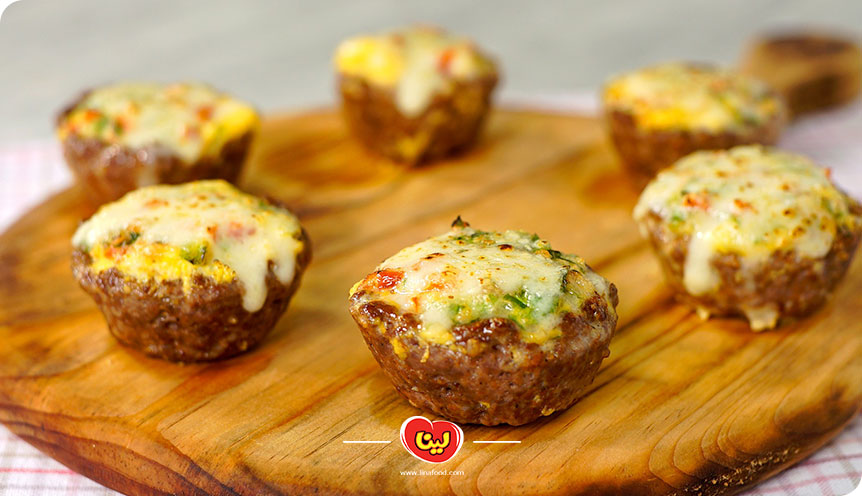 طرز تهیه مافین بیکن گوشت و تخم مرغ