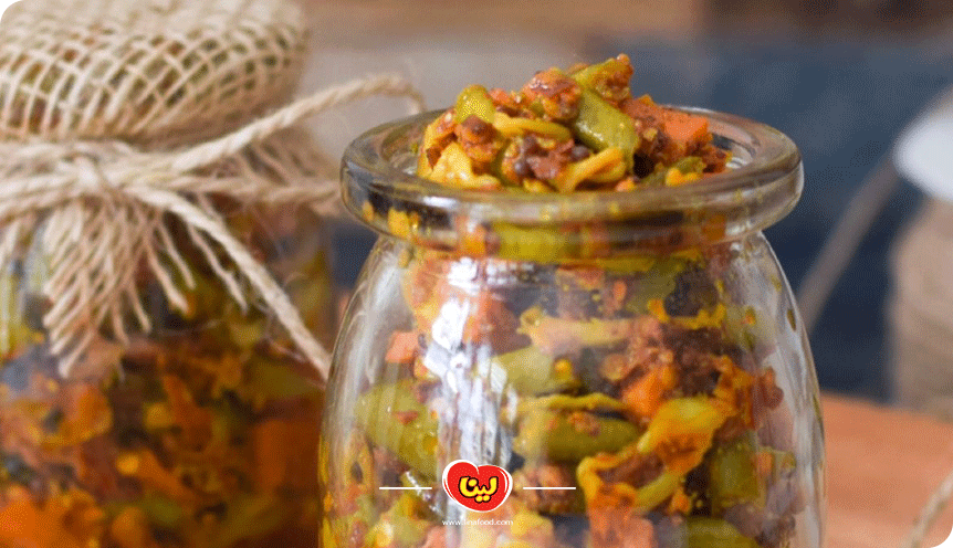 طرز تهیه ترشی مخلوط با لبو