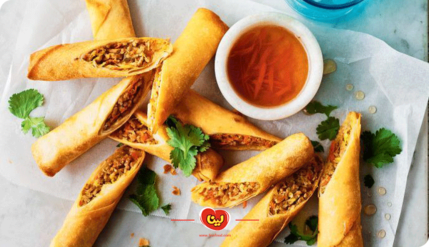 طرز تهیه اسپرینگ رول گوشت