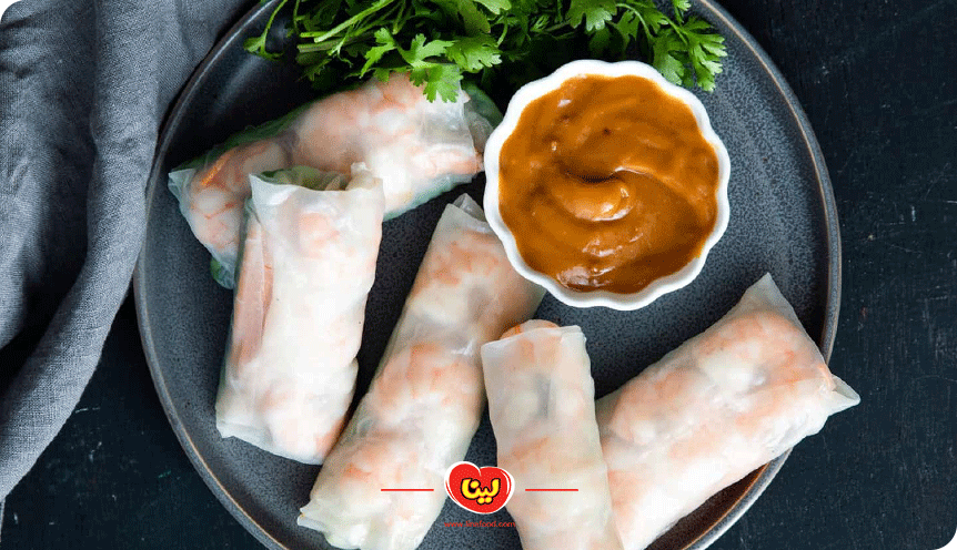 طرز تهیه اسپرینگ رول میگو با سبزیجات