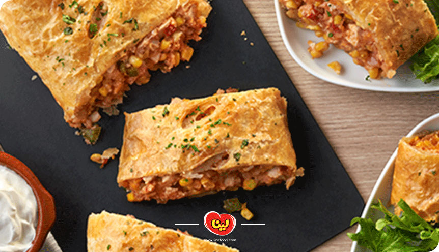 طرز تهیه اشترودل مرغ با خمیر هزارلا