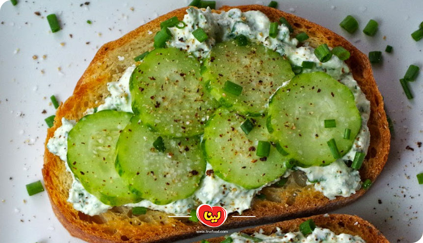 طرز تهیه تست پنیر و خیار