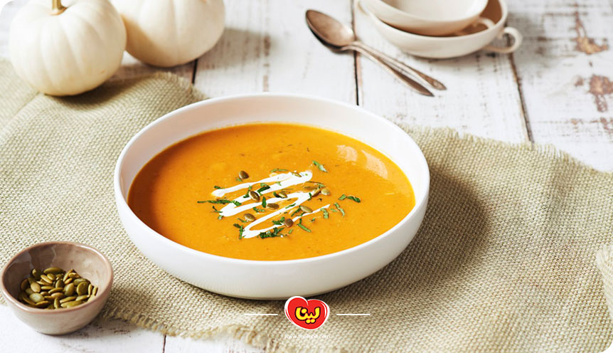 طرز تهیه سوپ کدو حلوایی و عدس