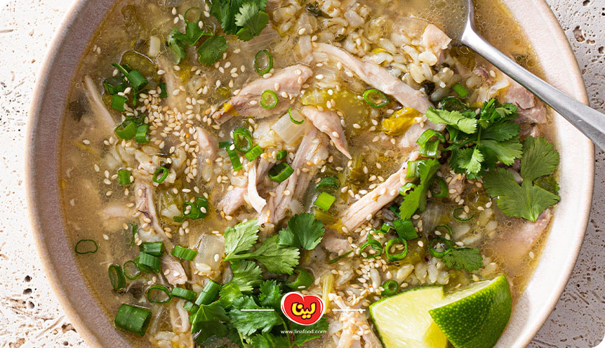 طرز تهیه سوپ لیمو و گشنیز با مرغ