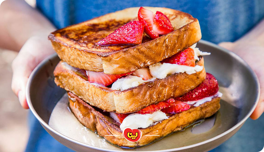 طرز تهیه فرنچ تست پنیری