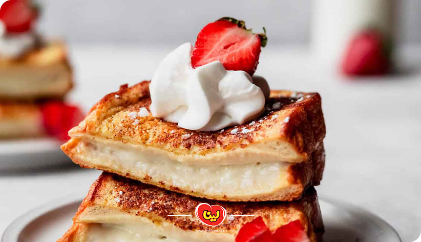 طرز تهیه فرنچ تست پنیری