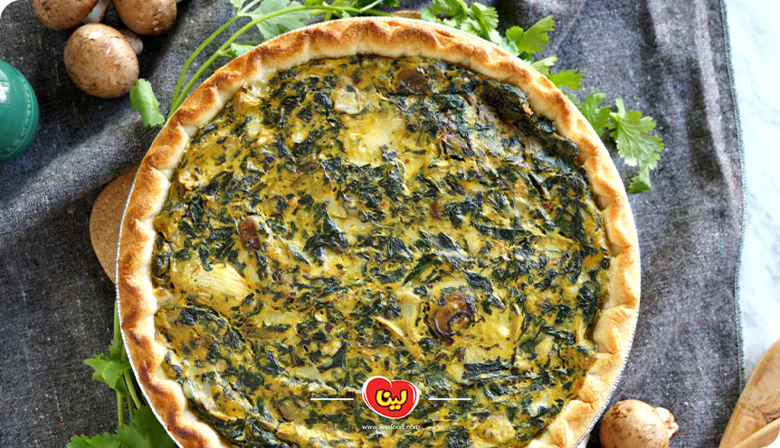 طرز تهیه کیش سبزیجات پنیری