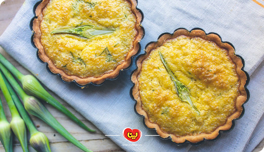 طرز تهیه کیش سبزیجات پنیری