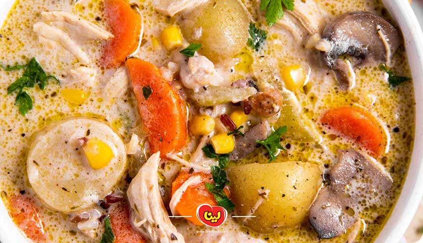 طرز تهیه سوپ بوقلمون